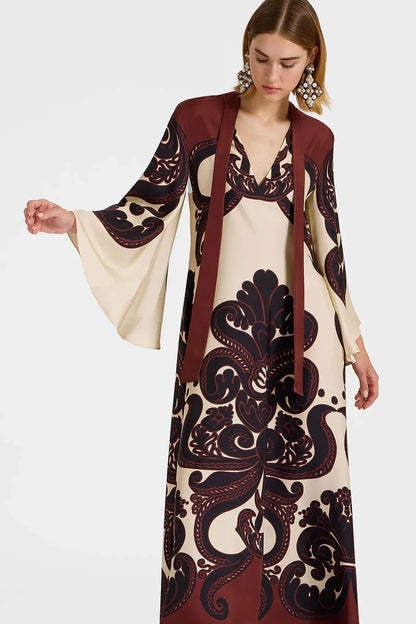 Grenadilla Satin Print Dress